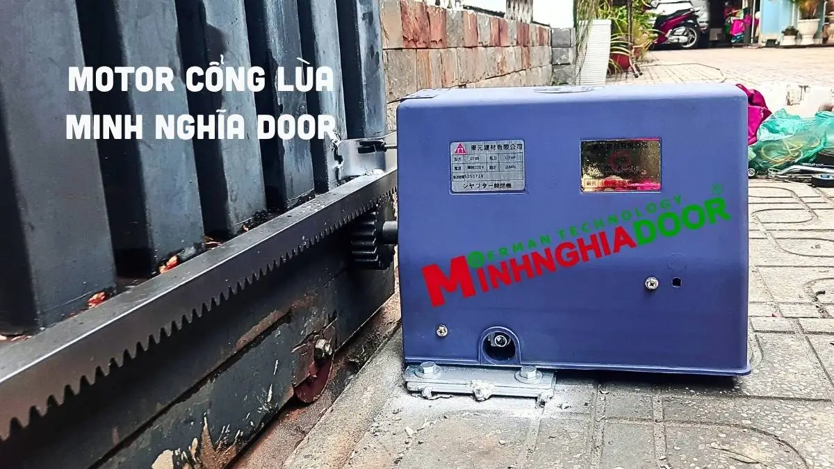 thi công motor cổng lùa minhnghiadoor