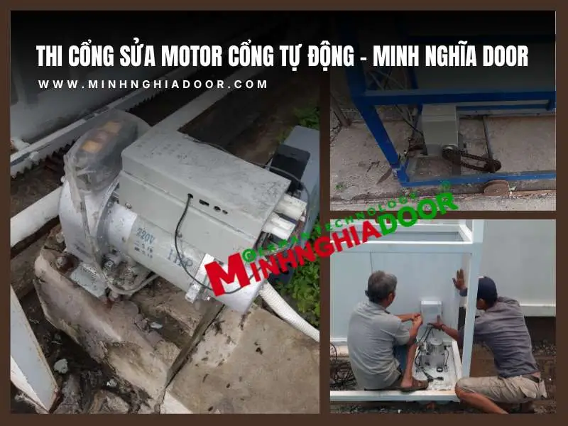 Thi công sửa motor cổng tự động