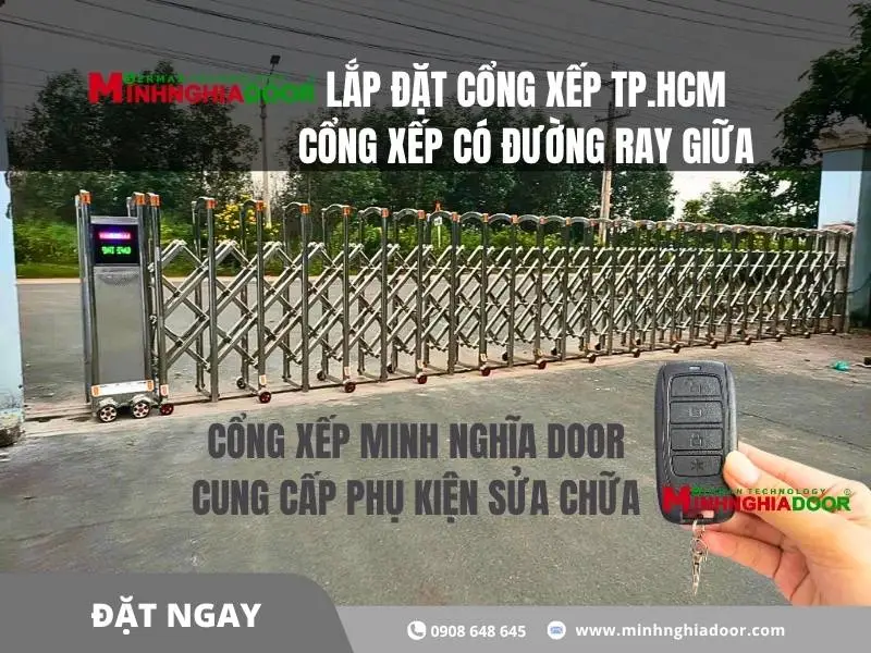 báo giá cổng xếp tự động