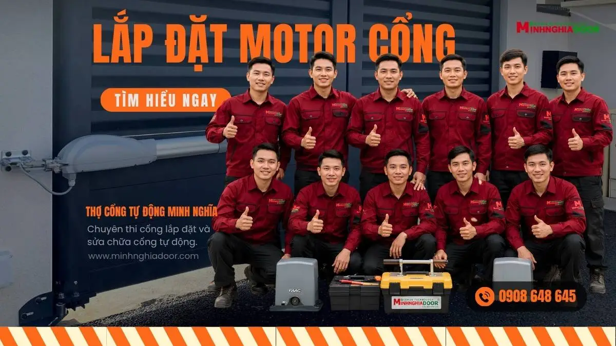 Lắp đặt motor cổng Minhnghiadoor Lắp đặt motor cổng Minhnghiadoor