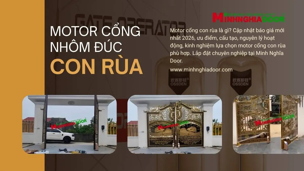 Motor cổng 800kg mô tơ cổng con rùa