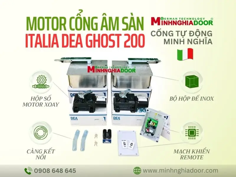 Motor cổng âm sàn 800kg dea ghost 200 italia Motor cổng âm sàn 800kg dea ghost 200 italia