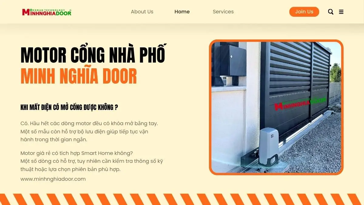 Motor cổng nhà phố Motor cổng nhà phố