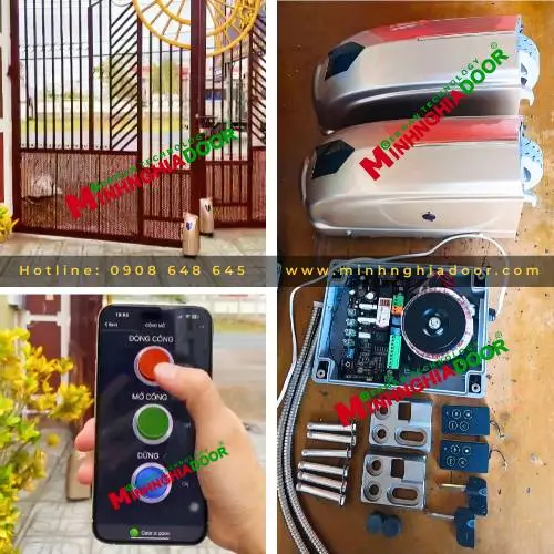 Motor cổng con rùa 2 motor cổng trượt con rùa