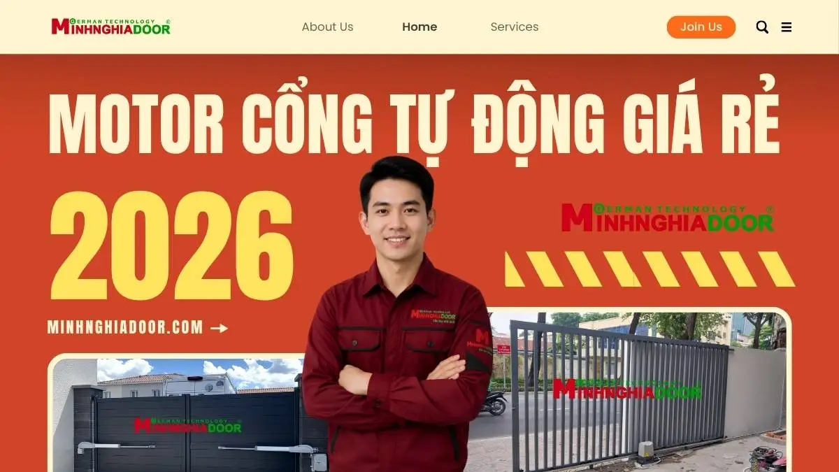 Motor cổng tự động giá rẻ 1 motor cong tu dong gia re