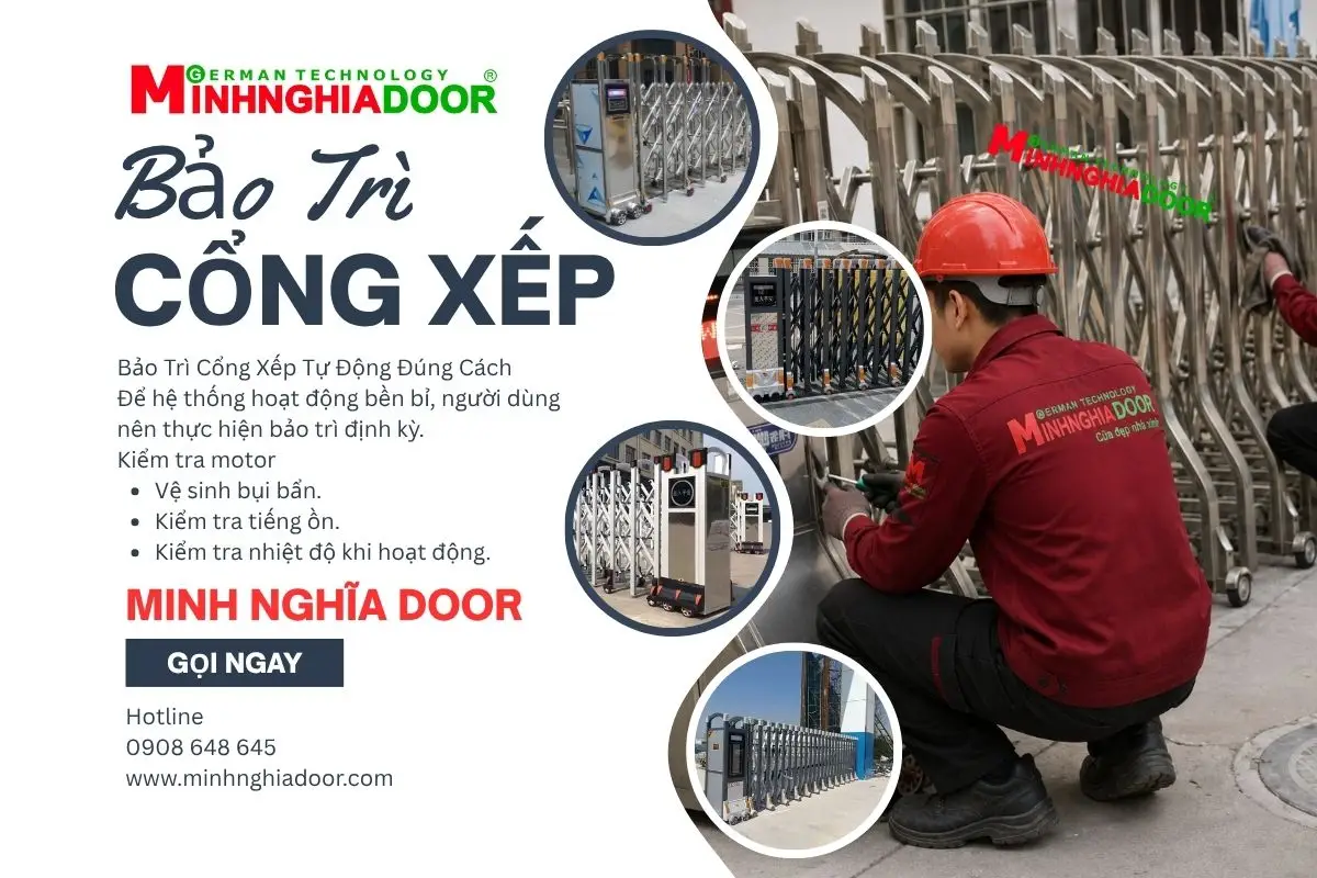 Bảo trì cổng xếp tự động định kỳ Bảo trì cổng xếp tự động định kỳ