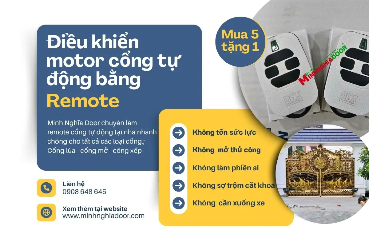 Điều khiển motor cổng tự động bằng remote Điều khiển motor cổng tự động bằng remote