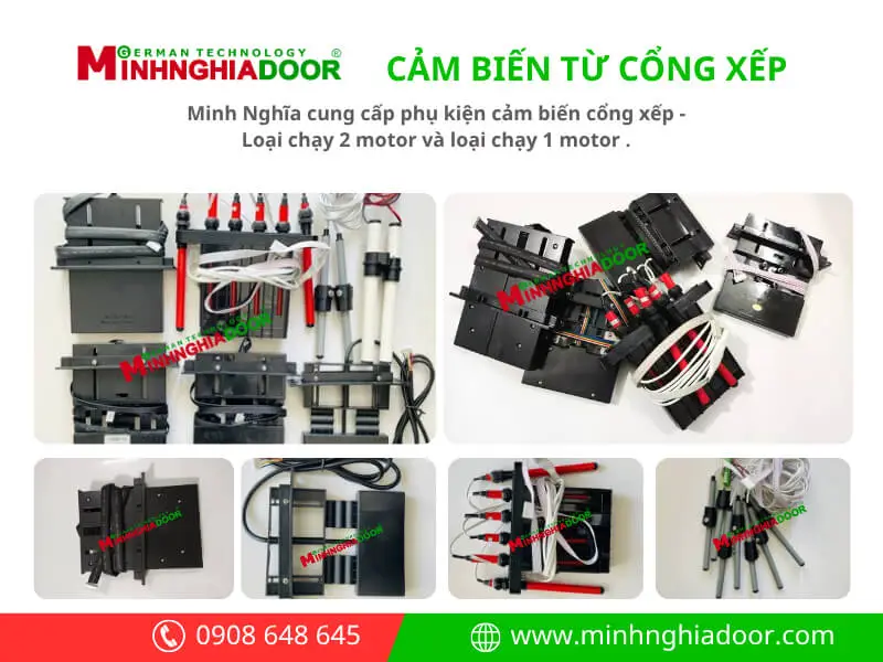 Cảm biến cổng xếp tự động Minh Nghĩa
