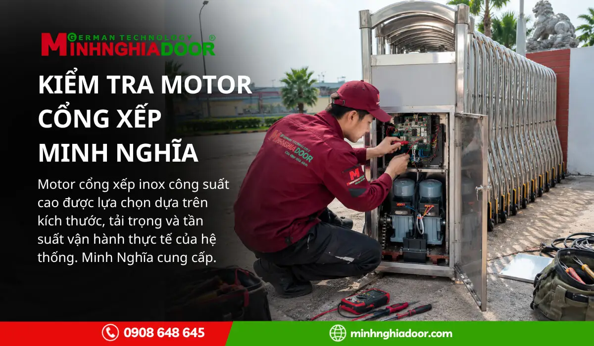 Motor cửa cổng xếp chạy nam châm từ Motor cửa cổng xếp chạy nam châm từ