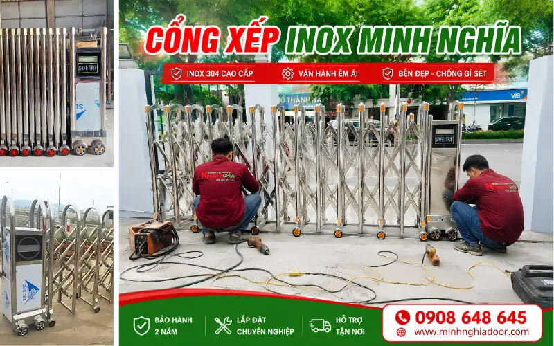 Lắp đặt cổng xếp Minh Nghĩa Lắp đặt cổng xếp Minh Nghĩa cho nhà máy