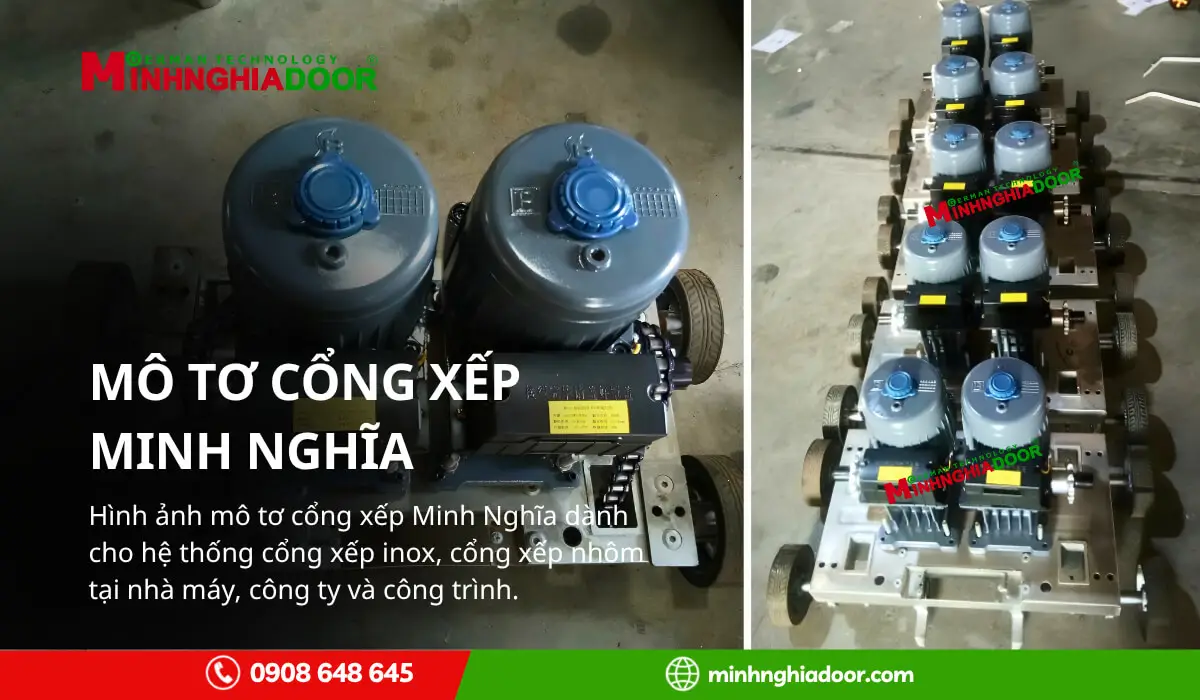 Mô tơ cổng xếp Minh Nghĩa Baisheng JG Mô tơ cổng xếp Minh Nghĩa Baisheng JG