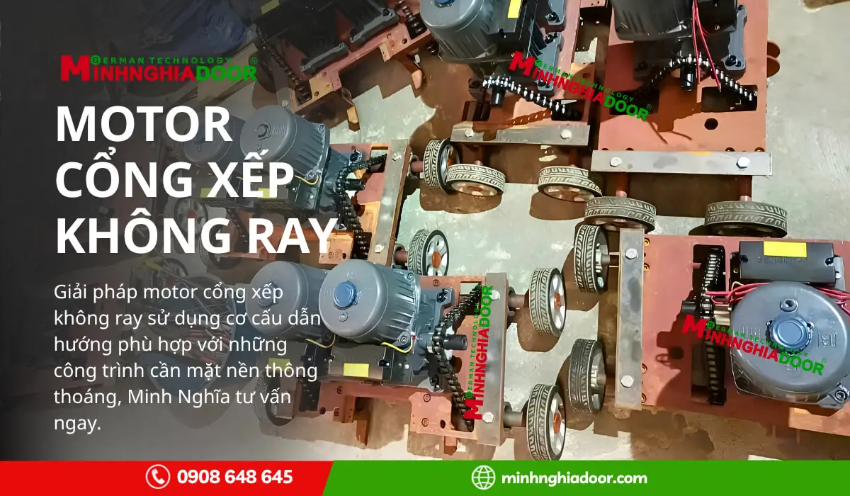 Motor cổng xếp không ray Baisheng Motor cổng xếp không ray Baisheng