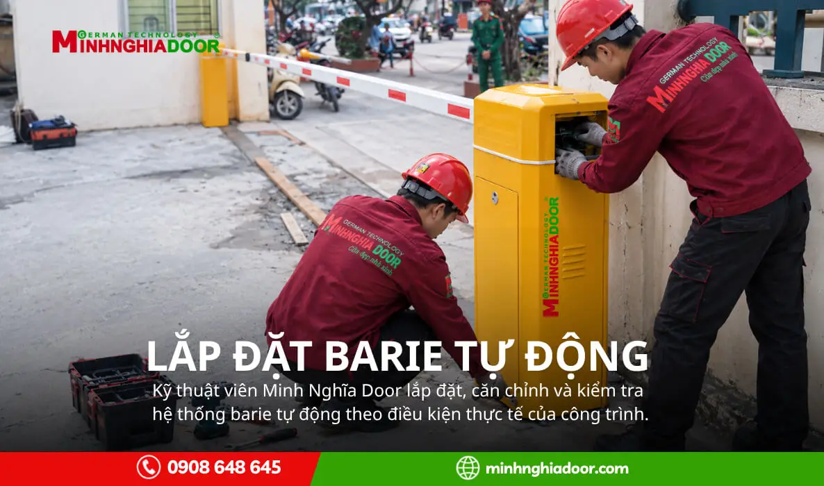 Kỹ thuật viên lắp đặt barie tự động Minh Nghĩa